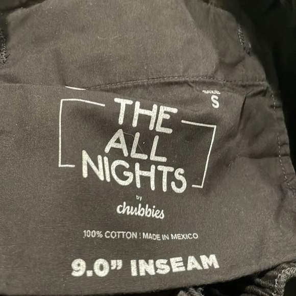 Chubbies 9" The All Nights Black Cotton Chino Shorts Small - Picture 4 of 6